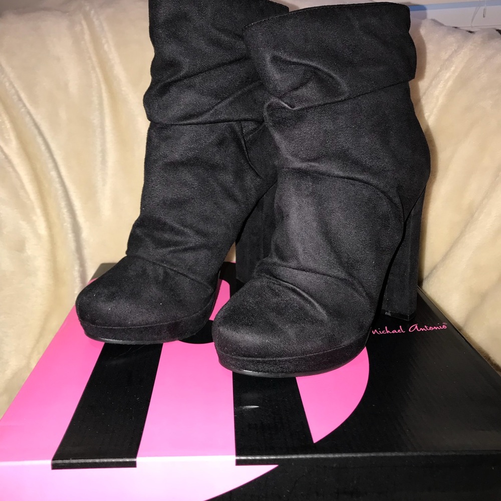 Michael Antonio - Black Platform Booties - image 1